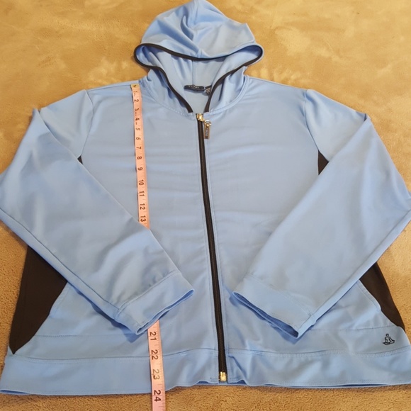Izod X-Tra Dry Hooded Performance Jacket. Lg. - Picture 5 of 8
